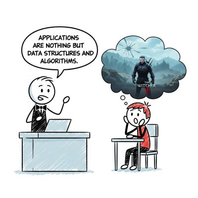 applications are nothing but data structures and algorithms